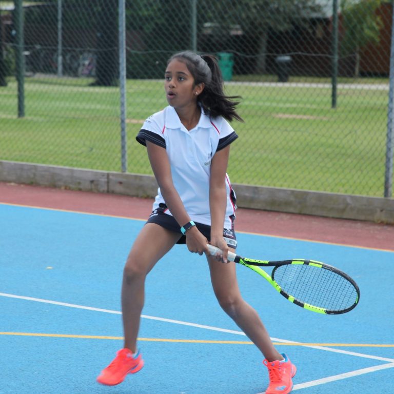 Taunton School Prep Girl Playing Tennis