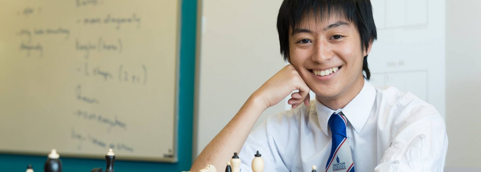 Taunton School International Student Playing Chess