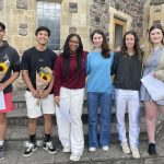 Taunton School International Baccalaureate students with their results