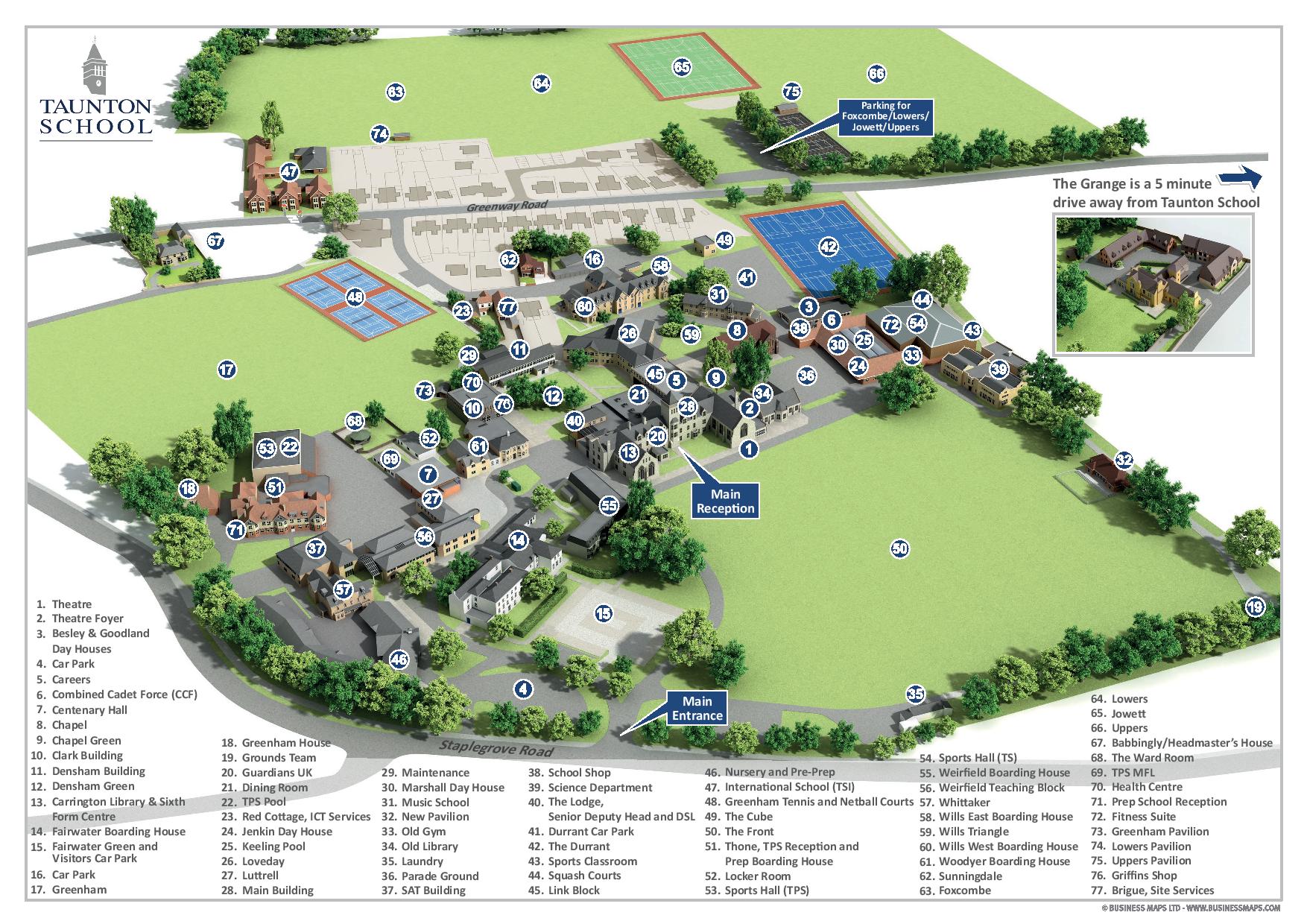 3d map of Taunton School